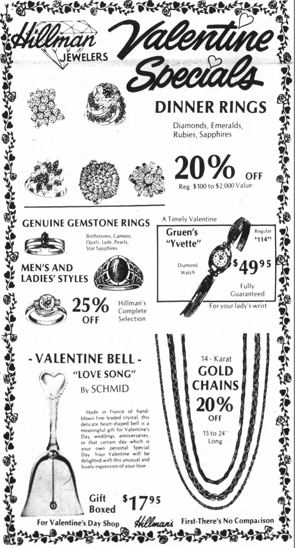 Hillman Jewelers Valentine Specials